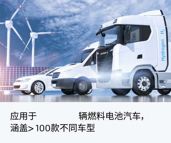 應用于> 80,000輛燃料電池汽車，涵蓋> 100款不同車型